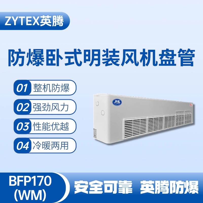 BFP170(WM) 臥式明裝防爆風(fēng)機盤(pán)管 油漆房使用